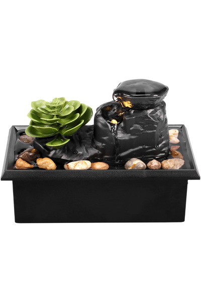 Choice نافورة سطح الطاولة بتصميم شلال، ديكور منزلي، للاسترخاء والتأمل، مع إضا...