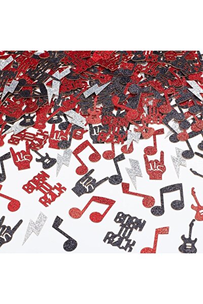 Choice Red 200PCS Born to Rock Party Confetti - Red Black Music Note, Rock & Roll Decorations Theme Party S