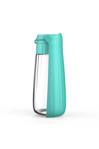 Choice زجاجة ماء قابلة للطي للكلاب، سعة 550 مل، لون أزرق، تُفتح باللف، مصنوعة من مادة PET، وعاء شرب محمول للكلاب، مناسبة للسفر والخروج.