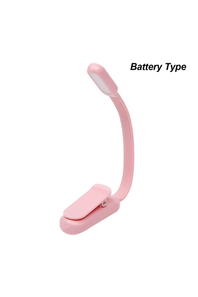 Choice مصباح قراءة صغير LED قابل لإعادة الشحن عبر منفذ USB، لون وردي، سطوع قا...