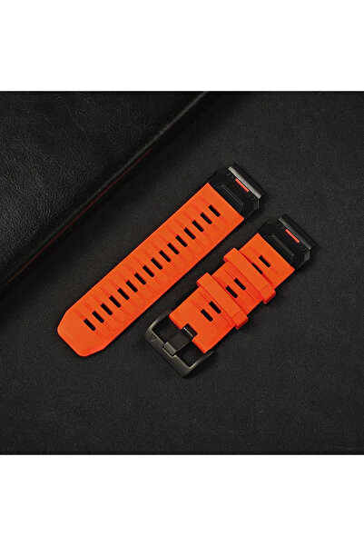 Choice حزام QuickFit برتقالي 26 مم 22 مم 26 مم من المطاط الفلوري لـ Fenix 8 7...