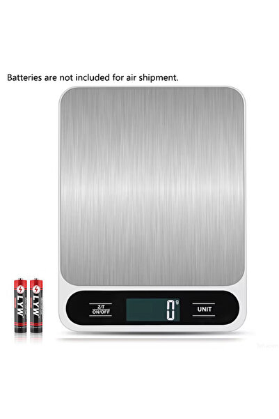 Choice7 ميزان مطبخ رقمي أبيض يعمل بالبطارية، سعة 5 كجم، مناسب للطعام والقهوة،...