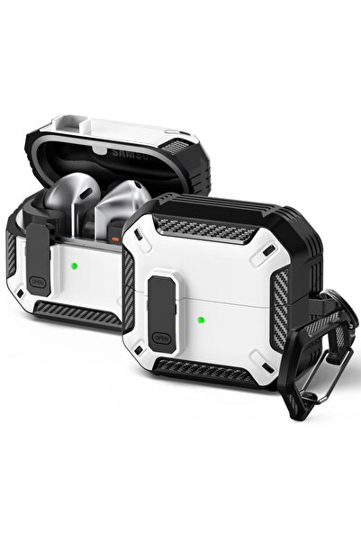 Choice جراب من ألياف الكربون الأبيض لسماعات Buds 3 FE (2025) / Buds3 Pro (202...