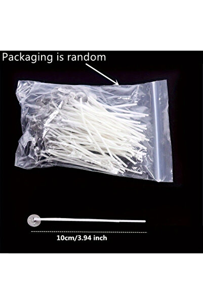 Choice ١٠٠ قطعة من فتائل الشموع الوظيفية عديمة الدخان بطول ١٠ سم - فتائل كبير...