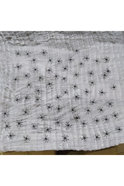 Choice 200g-30Spider White Super Real Spider Web Fake Spider Halloween Artifi...