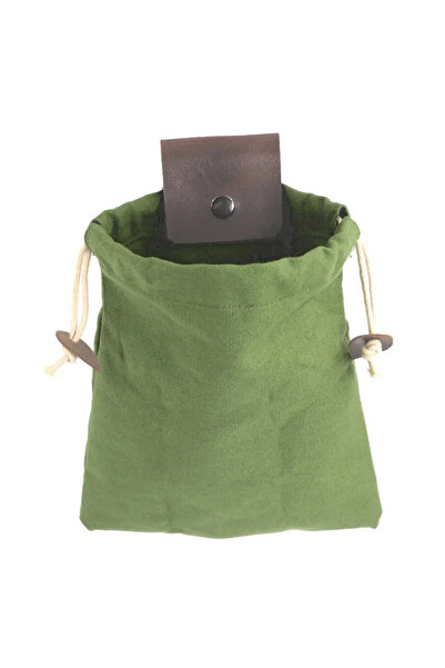 Choice حقيبة خضراء فاتحة اللون لجمع الطعام في الهواء الطلق، حقيبة جلدية للأدغ...