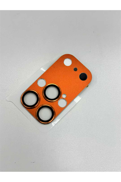 Choice واقي عدسة كاميرا وهمي لهاتف iPhone 16 Pro باللون البرتقالي، متوافق مع ...