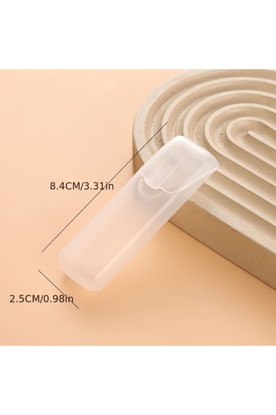 Choice علبة تخزين صغيرة بيضاء شفافة محمولة لحفظ أعواد الأسنان وأعواد القطن، مثالية للسفر والرحلات الخارجية.