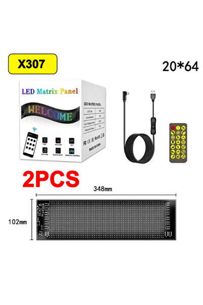 Choice لوحة إعلانية LED متحركة قابلة للتحكم عبر تطبيق الهاتف، مقاس 10 × 35 سم...