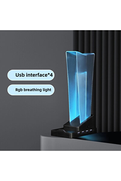 Choice D2 PRO ITLY A12 RGB-Illuminated Transparent Gaming Headset Stand with LED Display, Phone Holder & Or