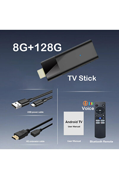 Choice 8G 128G Voice Remote Q12 Mini TV Stick Android 14 ATV Ram 4GB 8GB Rom 64GB 128GB Quad Core Allwinner