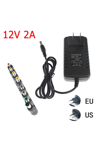 choice2 US 12V 2A DC 5V 6V 9V 12V 2A Power Supply Adapter Charger AC 110V 220...