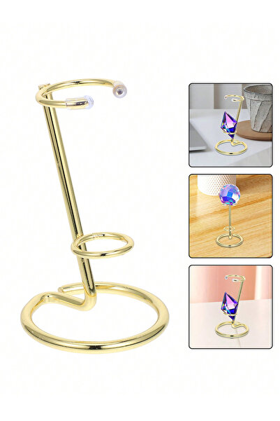 Choice Gold-L Metal Display Stand Rock Display Stand Mineral Display Base Rock Stand for Displaying Crystal