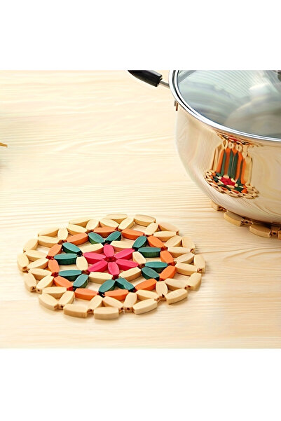 Choice 3 قطع من قواعد الأواني الخشبية المجوفة المقاومة للحرارة، دائرية الشكل، 3 قطع، مفارش أطباق مبتكرة، إكسسوارات لطاولة المطبخ