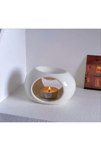 Choice حامل شمع سيراميك أبيض لتسخين الشموع، موقد للزيوت العطرية، ناشر للروائح، فرن منزلي، منتجع صحي، صالون كبير