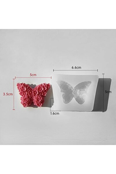 Choice قالب سيليكون لصنع الشموع على شكل وردة وفراشة، أداة لصنع الصابون على شك...