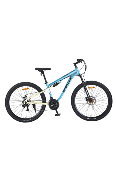 Sportex دراجة هوائية بإطار فولاذي معلق و21 سرعة، مقاس 27 بوصة