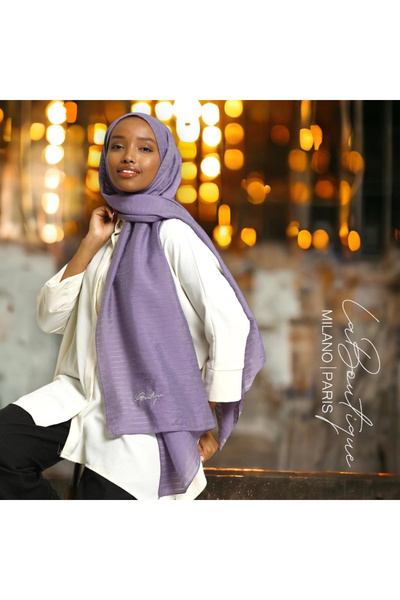 LA BOUTIQUE شال عشبي من التوت البري - 70×190