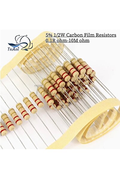 Choice99 50 قطعة من مقاومات أغشية الكربون 220 أوم، 1/2 واط، 5%، 0.1 أوم ~ 10 ...