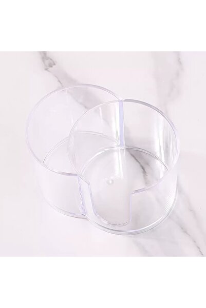 Choice موزع شفاف لأعواد تنظيف الأذن، علبة حمام من قسمين - حامل لأعواد تنظيف ا...