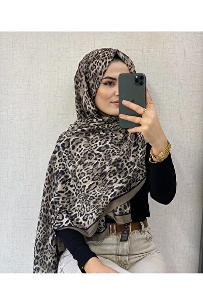 Sal Leopar desen bambu kraş şal