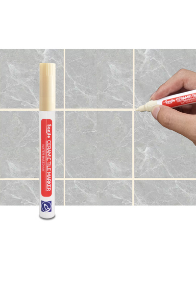 Choice قلم تحديد فواصل البلاط بيج مقاوم للماء، قلم تلوين فواصل الجدران للبلاط والأرضيات والحمامات لإزالة التلوث