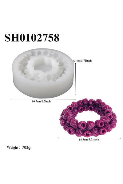 Choice قالب تزيين الكيك الدائري بتصميم توت العليق SH0102758، قالب موس الفاكهة، قالب كيك سيليكون، قالب شوكولاتة