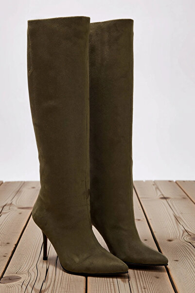 BENERLY Women's Pointed Toe Thin Heeled Boots %100 Textile Functional Durable...