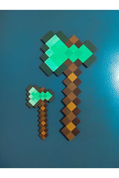 Deposundan Al Minecraft Büyük ve Küçük Boy Figür Ahşap MDF Balta