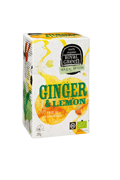 Royal Green Ceai Ginger & Lemon, Royal Green, 27 gr, 16 plicuri