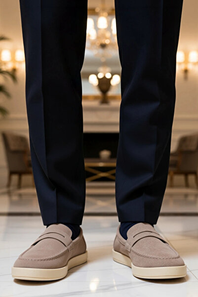 BENERLY Erkek Bağcıksız Düz Taban Süet Loafer Ayakkabı Fonksiyonel Dayanıklı ...