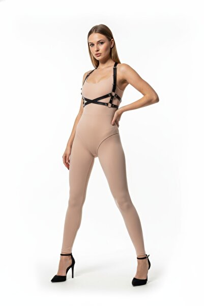 Angels Passion حزام نسائي أسود مع مشبك متين - ملابس نسائية إنتاج محلي