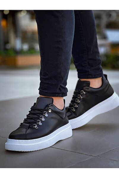 Zapatos حذاء رياضي رجالي من الجلد برباط يومي من KB-X4 CBT - أسود