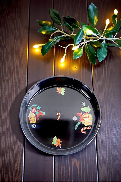 İnci Emaye No 34 Enameled Oven Tray Round Tray ~34 Cm