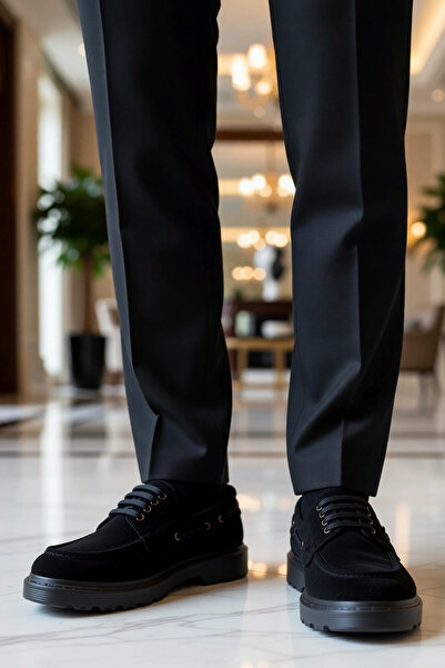 BENERLY Pantofi pentru bărbați cu șireturi și talpă plată, funcționali, durab...