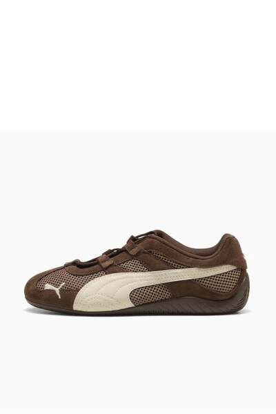 Puma Women's Speedcat GO WNS Breathable Mesh Lightweight Low-Top Sneakers - Brown