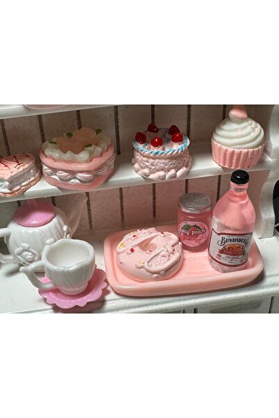 La Petite Boheme Minyatür Oyuncak Yiyecek Seti -Pembe