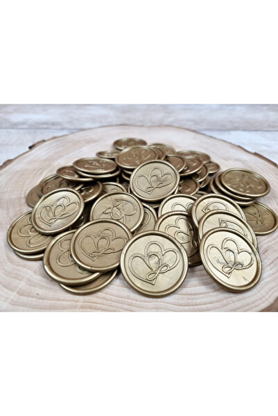 Invitatii Originale Set 20 Sigilii ceara Aurie inimi infinit 59