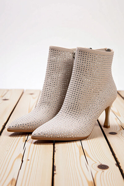 BENERLY Women's Pointed Toe Thin Heeled Suede Boots Functional Durable Qualit...