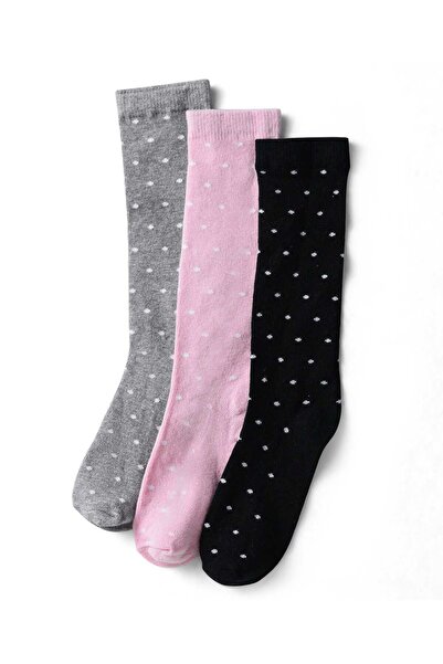 Pine kids Knit Set of Socks with Polka Dot Design (Pack Of 3) - Colour May Vary