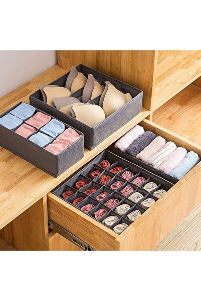 Arabest مجموعة من 4 منظمات أدراج قابلة للطي للملابس الداخلية وحمالات الصدر، م...