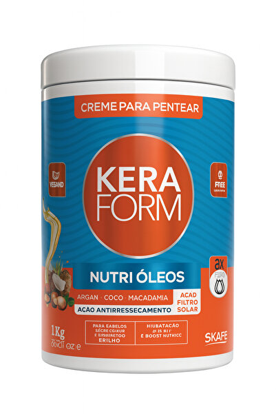 skafe Keraform Original Hair Cream with Argan Oil, Coconut Oil, and Macadamia...