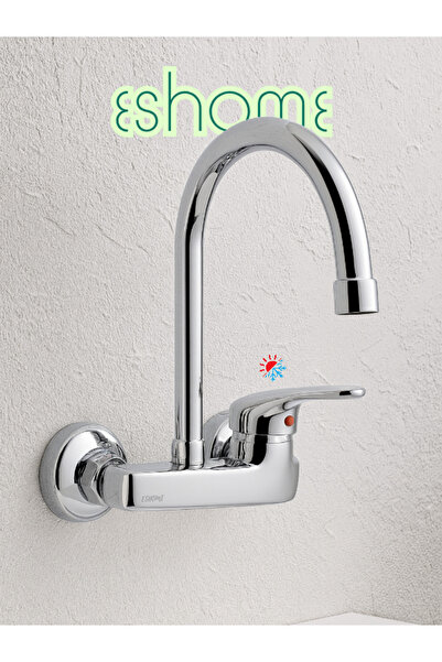 ESHOME Duvardan Bağlantılı Aç Kapa Mutfak ve Banyo Lavabo Bataryası Musluğu