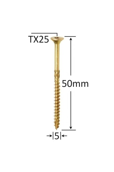 Mag-Krak Surub Dulgherie Cap Inecat 5x50 - 200buc/cutie