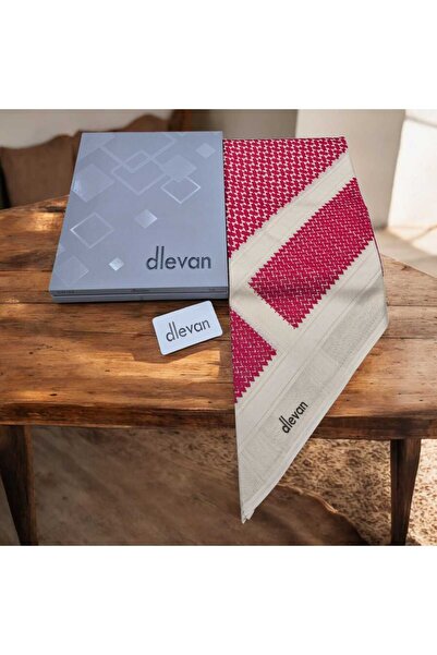 FK شماغ دليفان احمر على ارضيه بيج غامق خامه راقيه