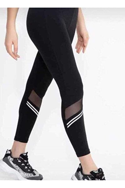 Asil Collection Yeni çizgili tüllü tayt