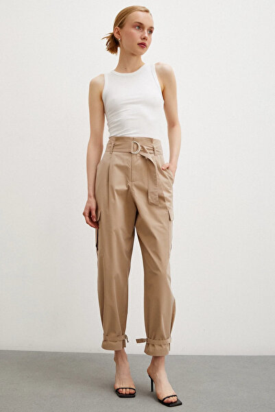 PROTO SUIT High Waist Belted Cargo Pants