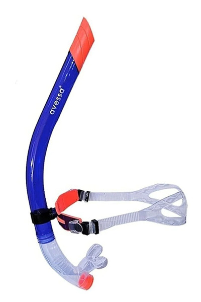 AVESSA Yüksek Slikon Kaliteli Tahliye Hortumlu Mavi Önden Dalış Şnorkeli - Ha...