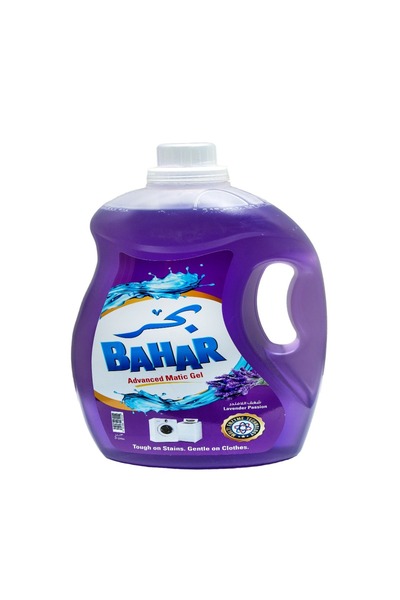Bahar Matic Gel Liquid Detergent Lavendar Passion, Powerful Stain Removal, Fresh Laundry Scent, 3 L
