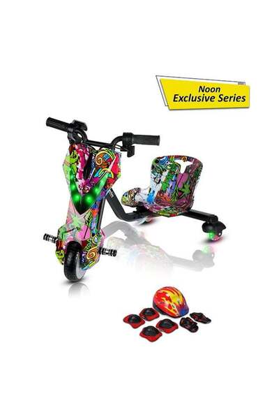 Generic MYTOYS Mini 36V Electric 360° Stunt Drifting Scooter for Kids & Adults - Multicolor Grafitti